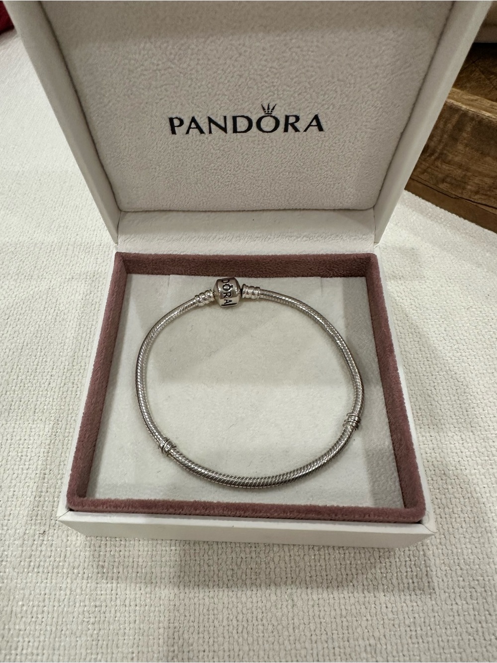 PANDORA STERLING SILVER SNAP CLASP BRACELET